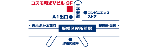 板橋区役所前駅前校地図